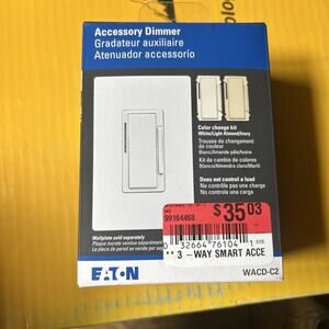 Eaton WACD Accessory Dimmer (Works with WFD30) White/L Almond/Ivory WACD-C2-SP-L